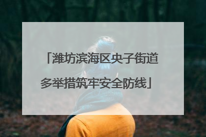 潍坊滨海区央子街道多举措筑牢安全防线