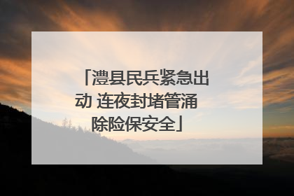 澧县民兵紧急出动 连夜封堵管涌除险保安全