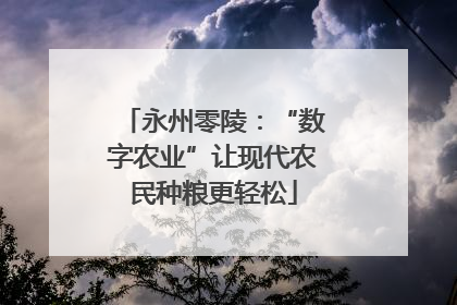 永州零陵：“数字农业”让现代农民种粮更轻松