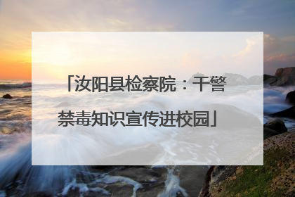 汝阳县检察院：干警禁毒知识宣传进校园