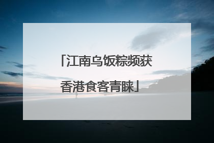 江南乌饭粽频获香港食客青睐