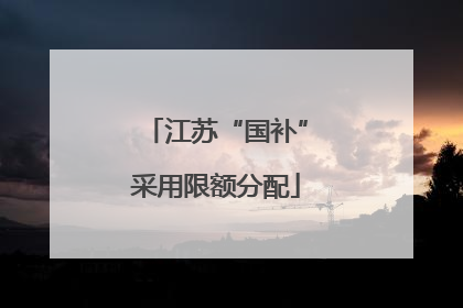 江苏“国补”采用限额分配