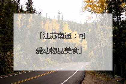 江苏南通：可爱动物品美食