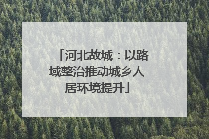 河北故城：以路域整治推动城乡人居环境提升