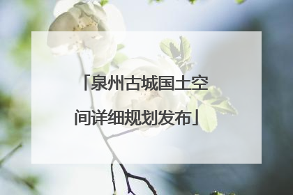 泉州古城国土空间详细规划发布