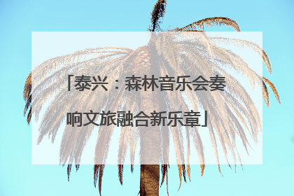 泰兴：森林音乐会奏响文旅融合新乐章