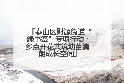 泰山区财源街道“绿书签”专项行动：多点开花共筑幼苗清朗成长空间