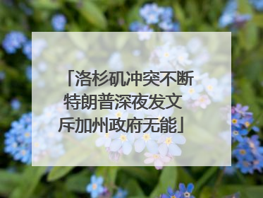 洛杉矶冲突不断 特朗普深夜发文斥加州政府无能