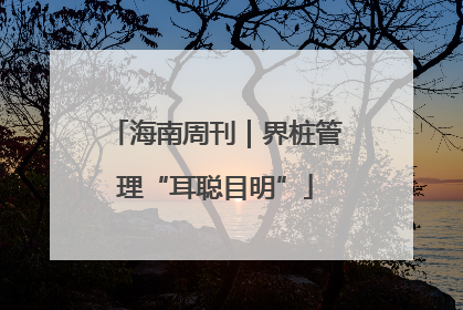 海南周刊｜界桩管理“耳聪目明”
