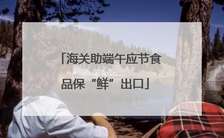 海关助端午应节食品保“鲜”出口