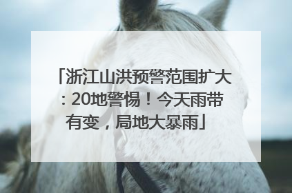 浙江山洪预警范围扩大：20地警惕！今天雨带有变，局地大暴雨