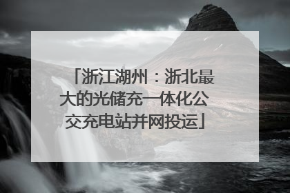 浙江湖州：浙北最大的光储充一体化公交充电站并网投运