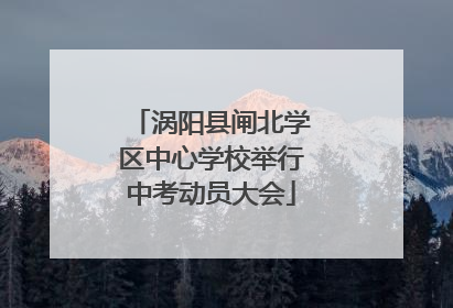 涡阳县闸北学区中心学校举行中考动员大会