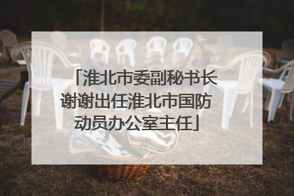 淮北市委副秘书长谢谢出任淮北市国防动员办公室主任