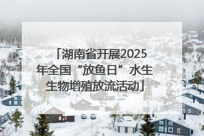 湖南省开展2025年全国“放鱼日”水生生物增殖放流活动