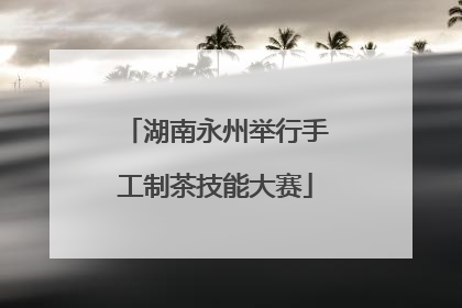 湖南永州举行手工制茶技能大赛