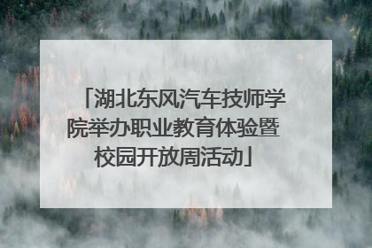 湖北东风汽车技师学院举办职业教育体验暨校园开放周活动