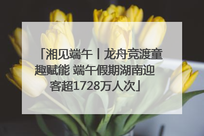 湘见端午丨龙舟竞渡童趣赋能 端午假期湖南迎客超1728万人次