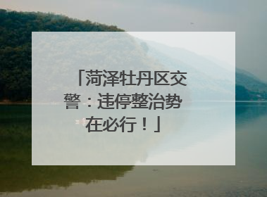 菏泽牡丹区交警：违停整治势在必行！