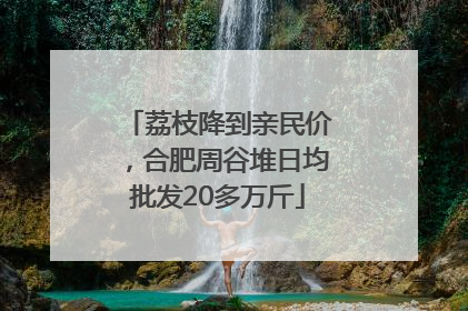荔枝降到亲民价，合肥周谷堆日均批发20多万斤