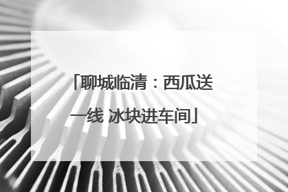聊城临清：西瓜送一线 冰块进车间