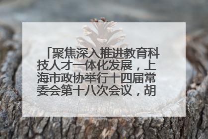 聚焦深入推进教育科技人才一体化发展，上海市政协举行十四届常委会第十八次会议，胡文容出席并讲话