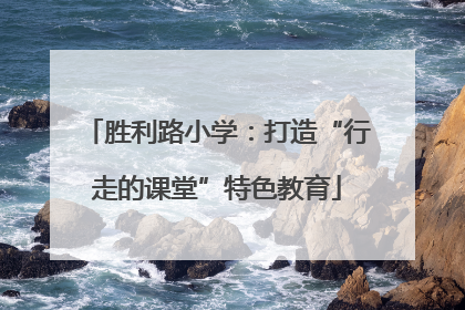 胜利路小学：打造“行走的课堂”特色教育