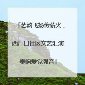 艺韵飞扬传薪火，西厂口社区文艺汇演奏响爱党强音