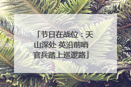 节日在战位：天山深处 英沿前哨官兵踏上巡逻路