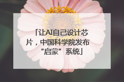 让AI自己设计芯片，中国科学院发布“启蒙”系统