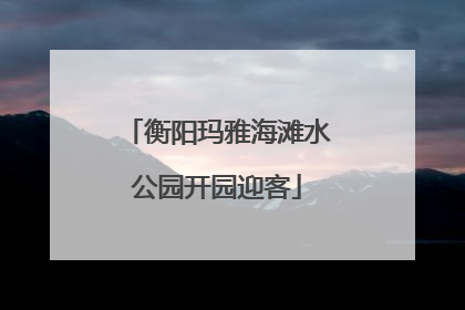 衡阳玛雅海滩水公园开园迎客