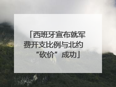 西班牙宣布就军费开支比例与北约“砍价”成功