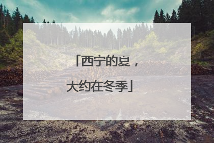西宁的夏，大约在冬季
