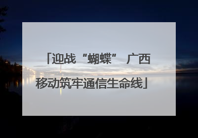 迎战“蝴蝶” 广西移动筑牢通信生命线