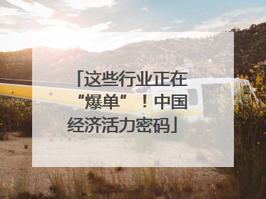 这些行业正在“爆单”！中国经济活力密码