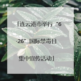 连云港市举行“6·26”国际禁毒日集中宣传活动