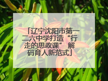 辽宁沈阳市第一二六中学打造“行走的思政课” 解码育人新范式