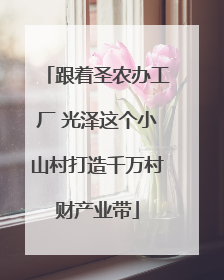 跟着圣农办工厂 光泽这个小山村打造千万村财产业带
