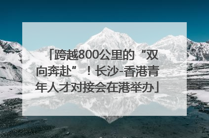 跨越800公里的“双向奔赴”！长沙-香港青年人才对接会在港举办