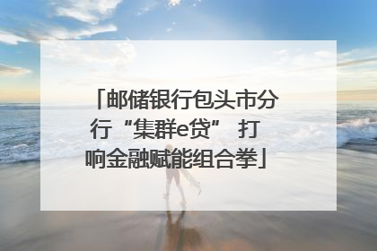 邮储银行包头市分行“集群e贷” 打响金融赋能组合拳