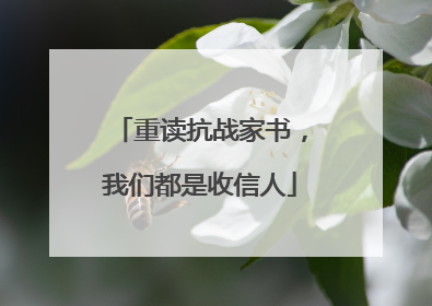 重读抗战家书，我们都是收信人