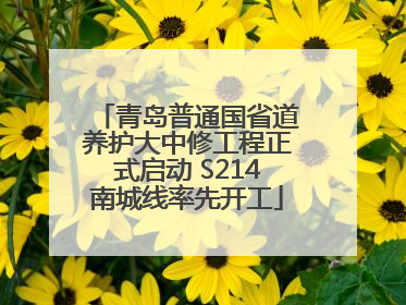 青岛普通国省道养护大中修工程正式启动 S214南城线率先开工