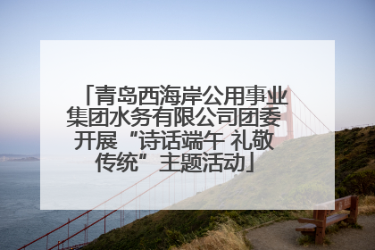 青岛西海岸公用事业集团水务有限公司团委开展“诗话端午 礼敬传统”主题活动
