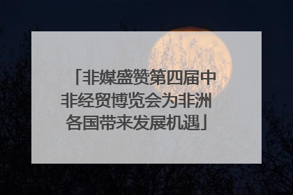 非媒盛赞第四届中非经贸博览会为非洲各国带来发展机遇