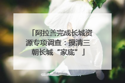 阿拉善完成长城资源专项调查：摸清三朝长城“家底”