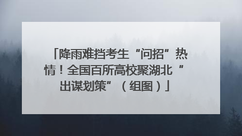 降雨难挡考生“问招”热情！全国百所高校聚湖北“出谋划策”（组图）