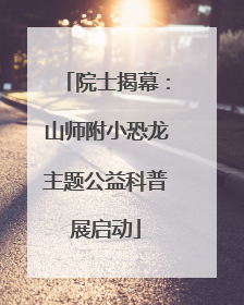 院士揭幕：山师附小恐龙主题公益科普展启动