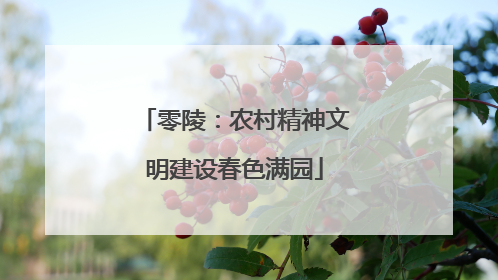 零陵：农村精神文明建设春色满园