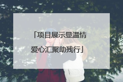 项目展示显温情 爱心汇聚助残行