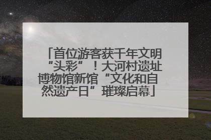 首位游客获千年文明“头彩”！大河村遗址博物馆新馆“文化和自然遗产日”璀璨启幕